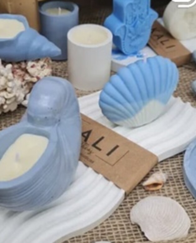 KALI blue coastal candle collection